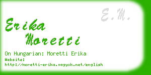 erika moretti business card